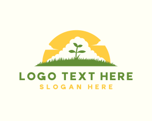 Grass - Plant Botanical Landscaping logo design