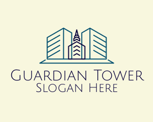 Minimalist Tower Building logo design