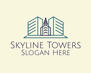 Minimalist Tower Building logo design