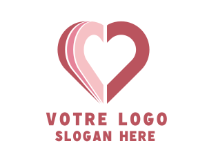 Papercraft Heart Love Logo