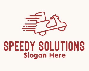 Fast - Red Fast Delivery Scooter logo design