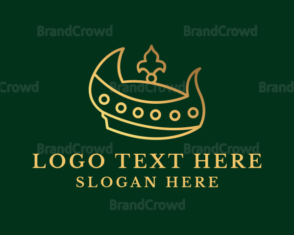 Gold Viking Crown Logo