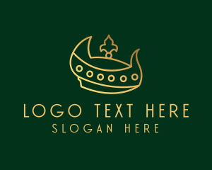 Luxury - Gold Horn Crown logo design