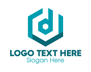 Future - Hexagon Letter D logo design