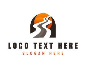 Route - Road Highway Traffic Route logo design