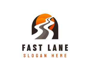 Road Highway Traffic Route logo design