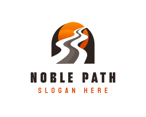 Road Highway Traffic Route logo design