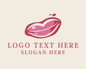 Beauty Vlogger - Red Beauty Lipstick logo design