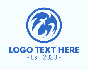 Travel Blogger - Blue Aviation Circle logo design