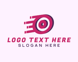 Static - Speedy Motion Letter O logo design