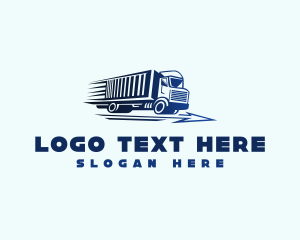 Distribution - Logistics Truck Transport logo design