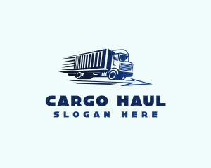 Logistics Import Truck Transport logo design