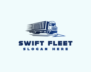 Logistics Truck Transport logo design