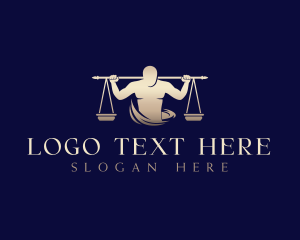 Jury - Man Justice Scales logo design