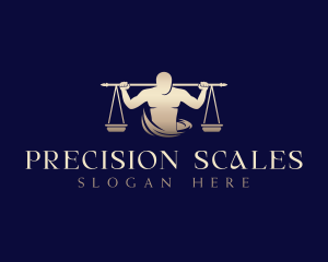 Man Justice Scales logo design