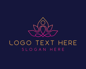 Relaxation - Lotus Relaxation Yoga logo design