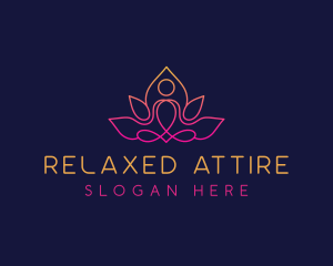 Lotus Relaxation Yoga logo design