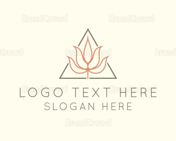 Floral Leaf Triangle Logo