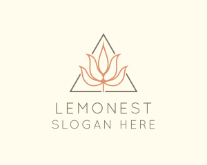 Mill - Floral Leaf Triangle logo design