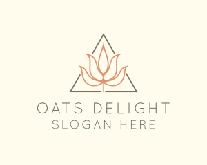 Oats - Floral Leaf Triangle logo design
