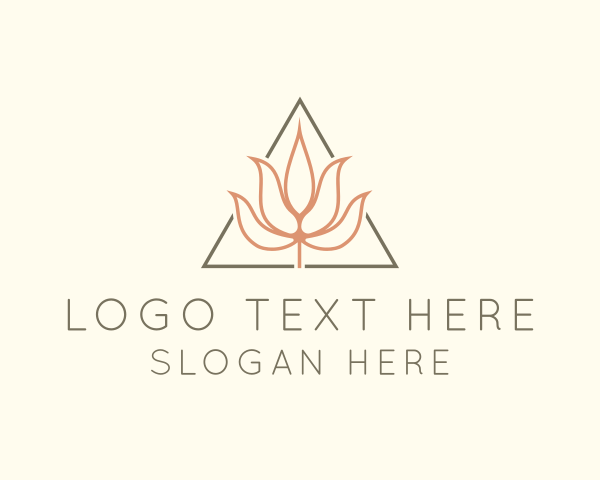 Flower - Floral Leaf Triangle logo design