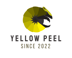 Yellow Armadillo Shell logo design