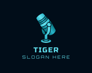 Podcast - Sound Recorder Microphone logo design