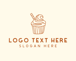 Sweet Pastry Cupcake Logo