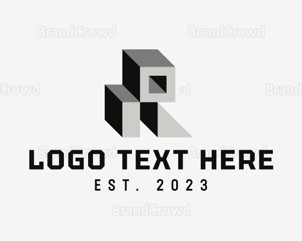 3D Application Letter R Logo