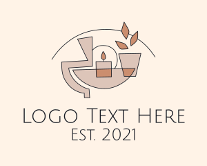 Boho Candle Decor  logo design
