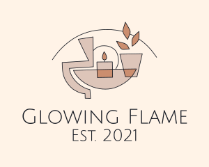 Candle - Boho Candle Decor logo design