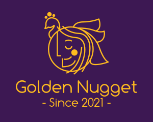 Golden Girl Peacock logo design