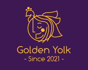 Golden Girl Peacock logo design