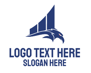 Falcon - Blue Eagle Chart logo design