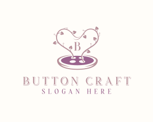 Heart Button Handmade  logo design