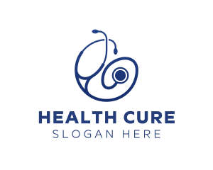 Medication - Blue Medical Stethoscope logo design