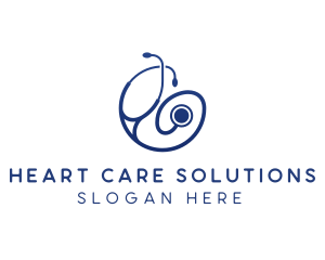 Cardiologist - Blue Medical Stethoscope logo design