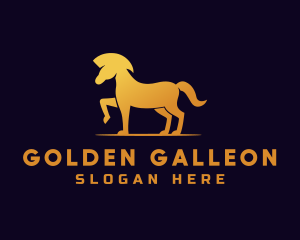 Golden Horse Equestrian logo design