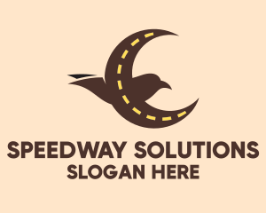 Road - Bird Moon Road logo design