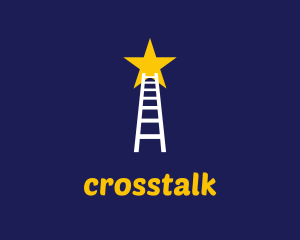 White - Star Ladder Goal logo design