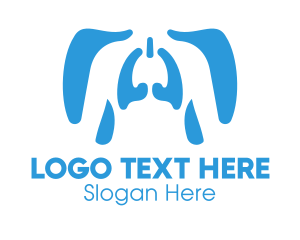 Lung Cancer - Human Respiratory System logo design