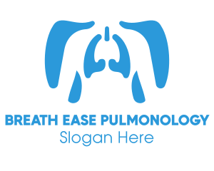 Pulmonology - Human Respiratory System logo design