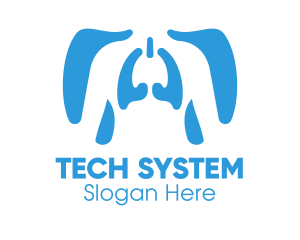 Human Respiratory System logo design