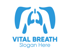 Breathing - Human Respiratory System logo design