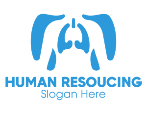 Human Respiratory System logo design