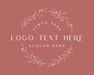 Simple - Feminine Floral Wreath logo design