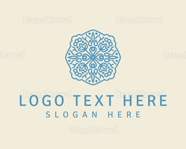 Ornamental Floral Emblem Logo