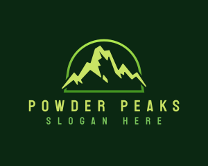 Outdoor Mountain Peak logo design