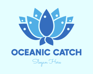 Fish - Fish Lotus logo design