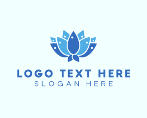 Animal - Fish Lotus Flower logo design